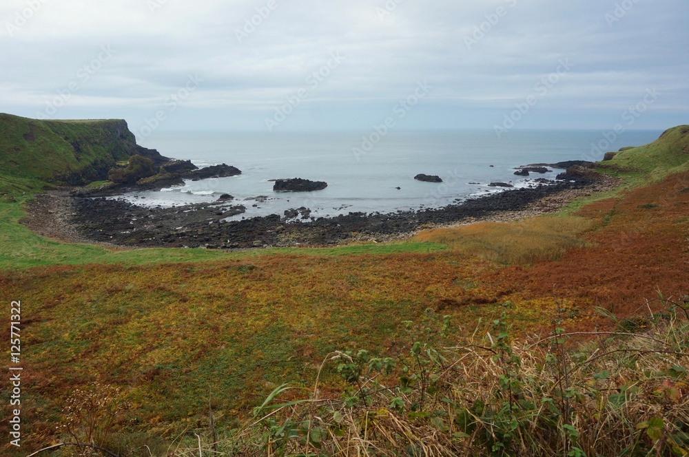 Landscape view of the Giants Causeway area in Northern Ireland