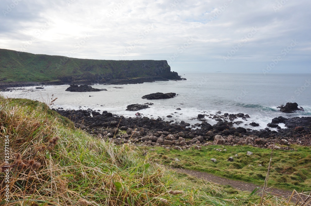 Landscape view of the Giants Causeway area in Northern Ireland
