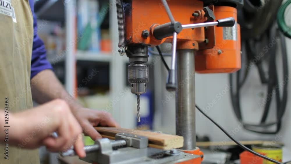 Drilling hole in wood Drilling hole in wood