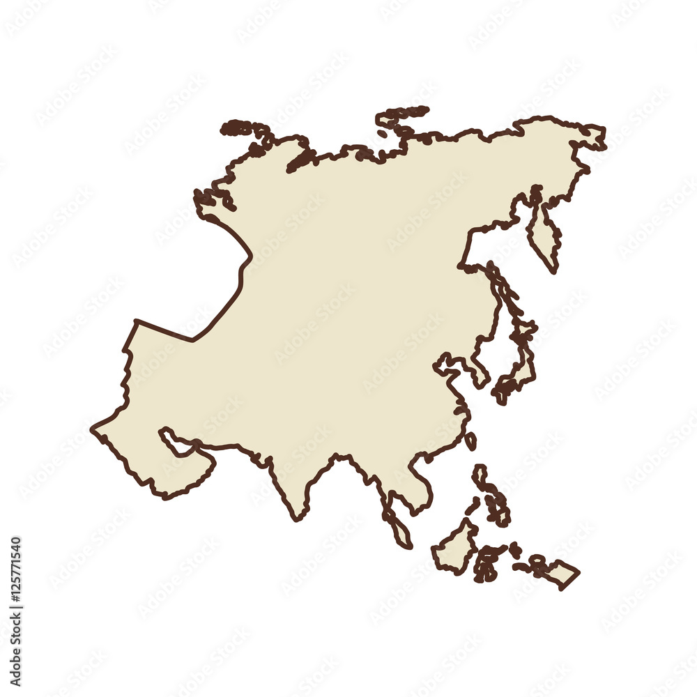 asia continent icon. world map design. vector illustration