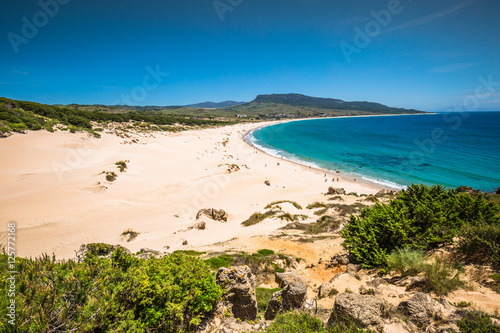 Obraz na płótnie Sand dune of Bolonia beach, province Cadiz, Andalucia, Spain w salonie
