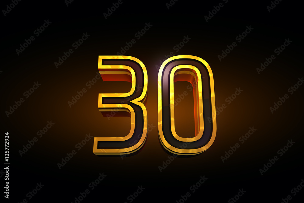 Gold number 30 Gold number 30