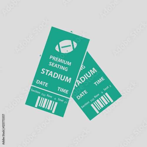 American football tickets icon