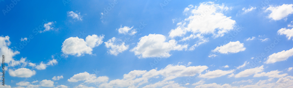 Panorama blue sky and cloud background.