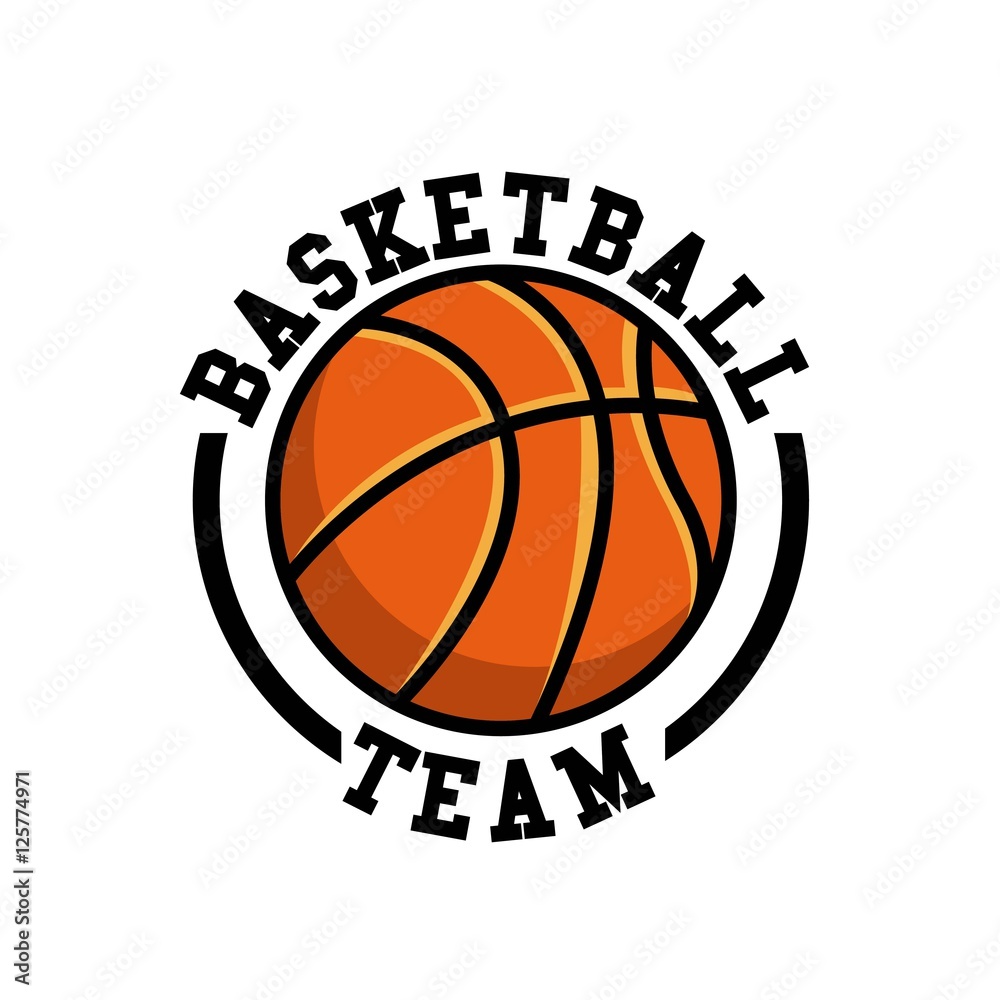 basketball sport emblem icon vector illustration design