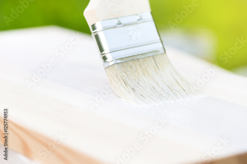 Fototapeta Naklejka Na Ścianę i Meble -  Brush painting wooden texture