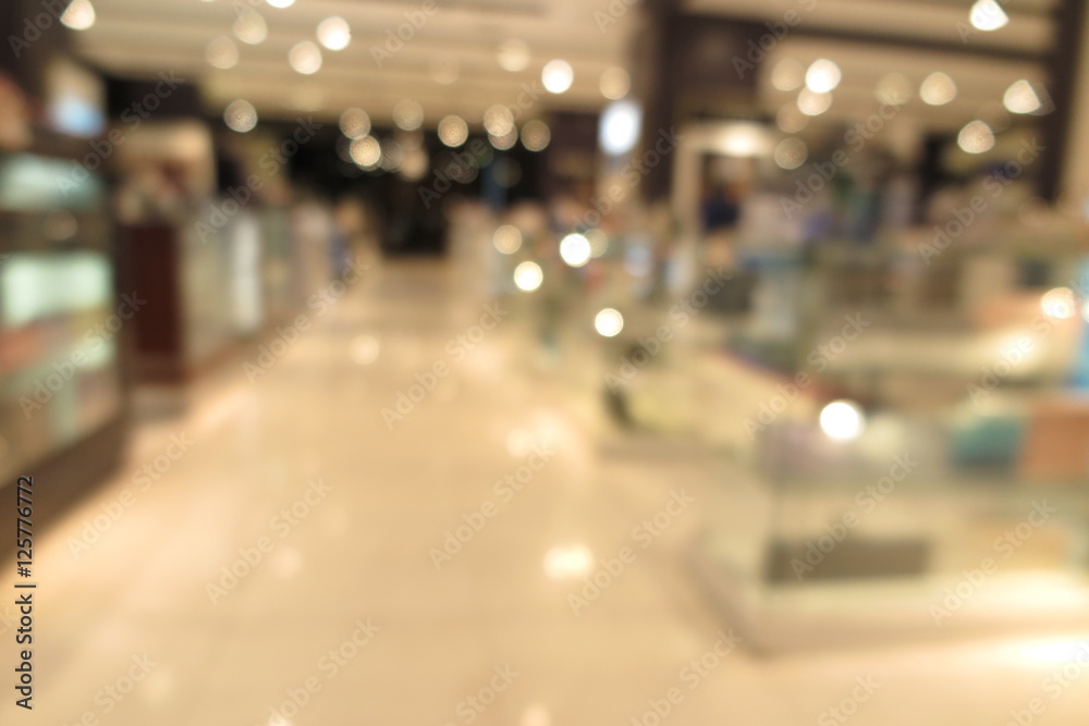 Mall interior, Shopping Department Store blur abstract background