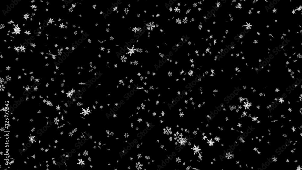 Gentle Christmas Morning Snow - loop, alpha channel