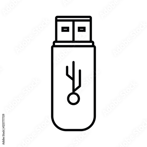 usb memory storage isolated icon vector illustration design