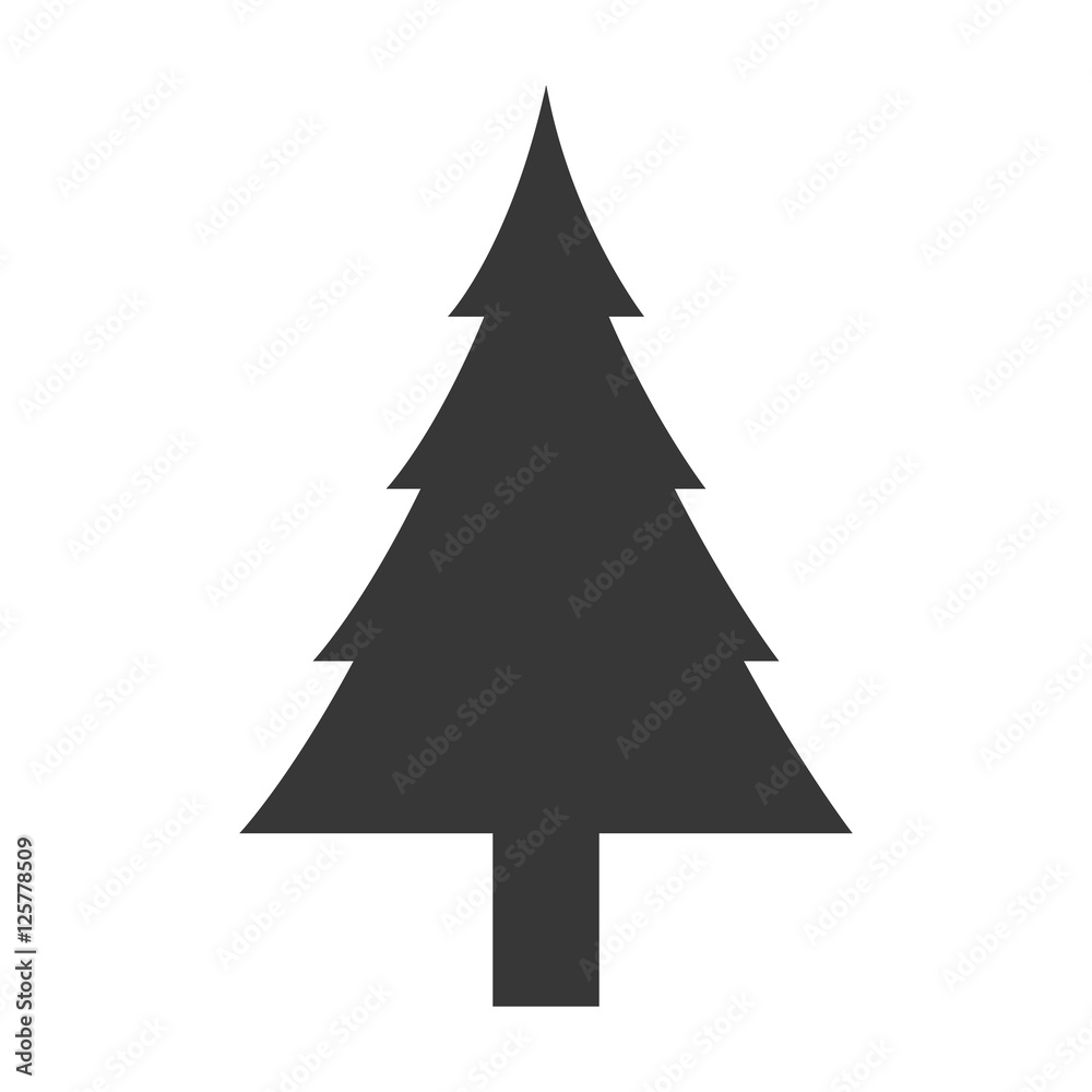 tree pine natural isolated icon vector illustration design