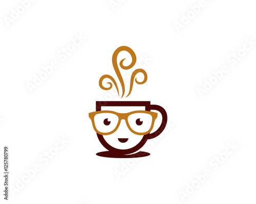 Coffee Geek Logo Design Template