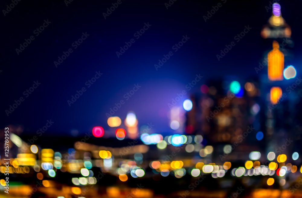 Fototapeta premium Abstract bokeh city light for background