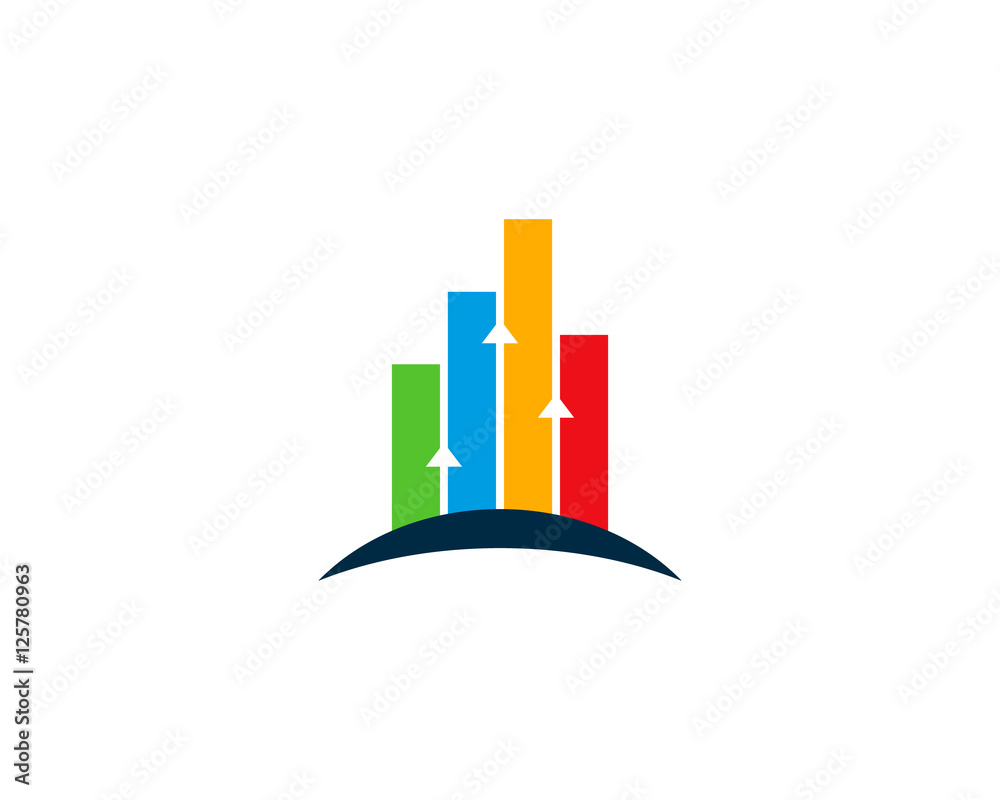 Business Stats Logo Design Template