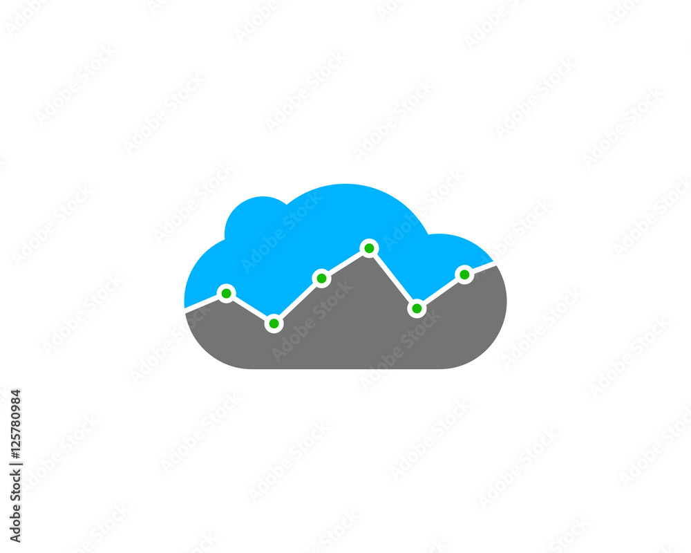 Cloud Business Stats Logo Design Template Cloud Business Stats Logo Design Template