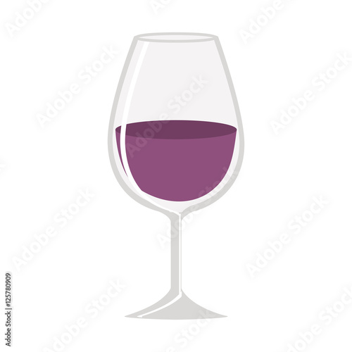 wine glass liquor drink icon over white background. vector illustration