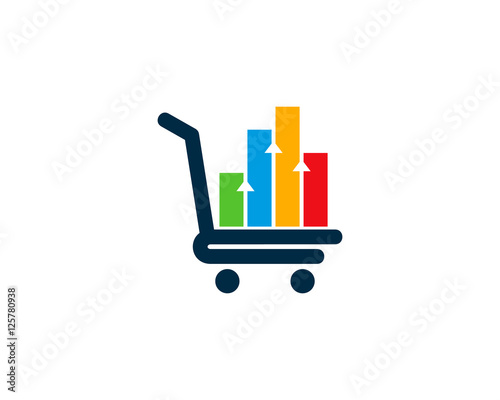Business Sale Market Stats Logo Design Template