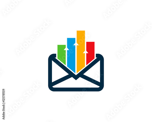 Business Mail Stats Logo Design Template