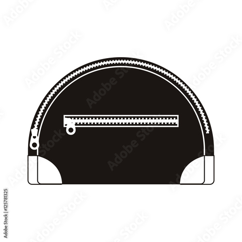 make up cosmetic case icon over white background. vector illustration