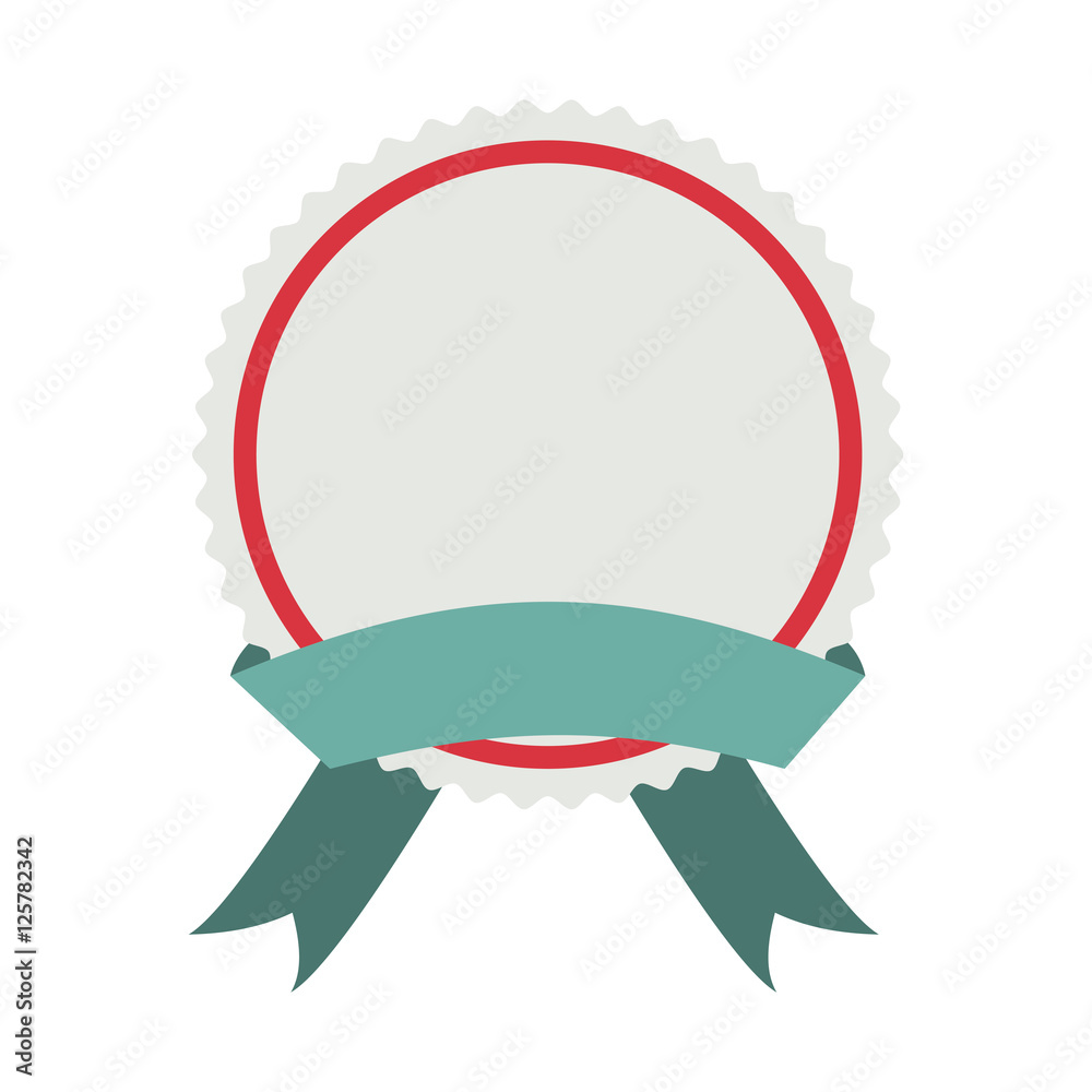 decorative seal stamp with ribbon over white background. colorful design. vector illustration decorative seal stamp with ribbon over white background. colorful design. vector illustration