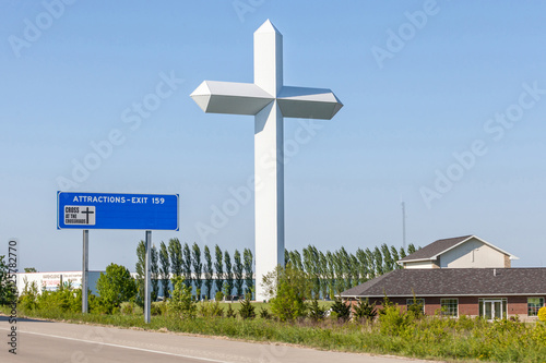 The cross at the crossroads in Effingham, Illinois. photo