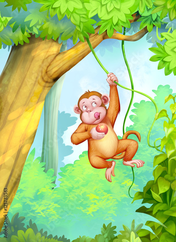 The monkey and the fisherma...