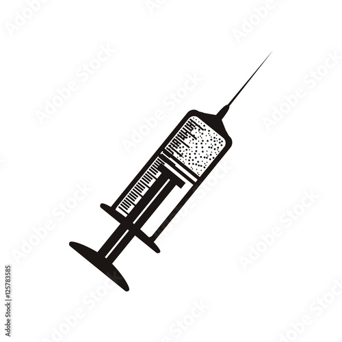 syrenge or injection medical element icon over white background. vector illustration photo