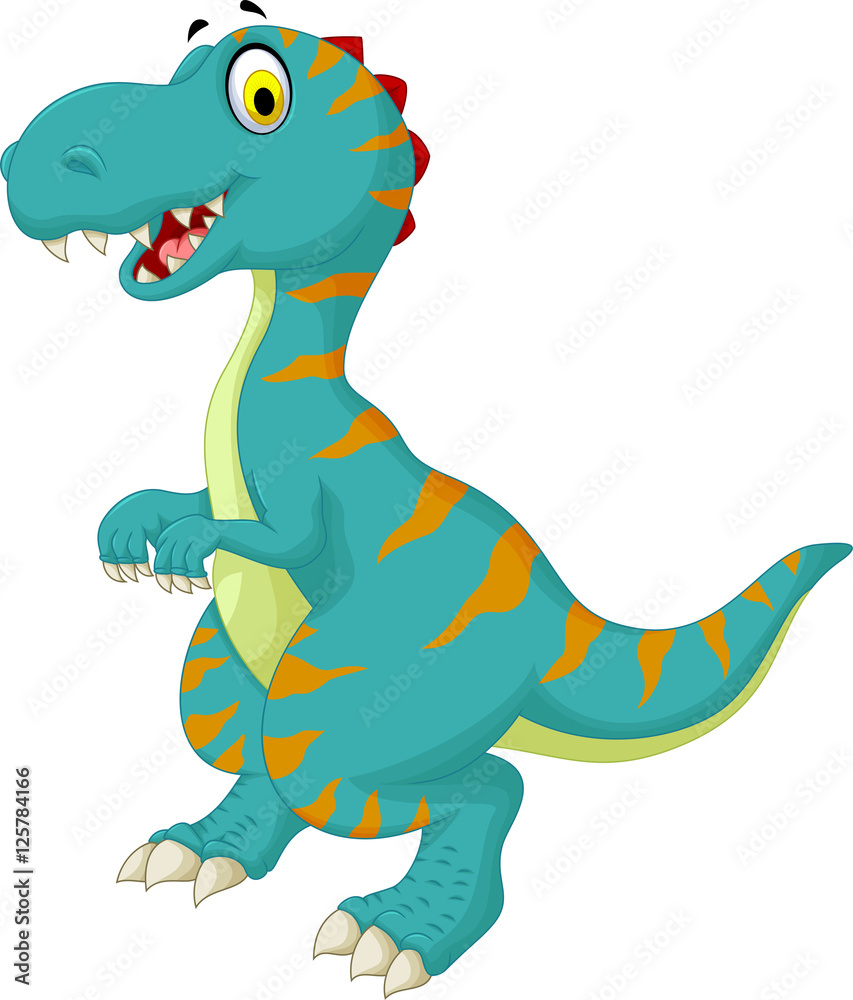 Fototapeta premium funny dinosaur cartoon for you design