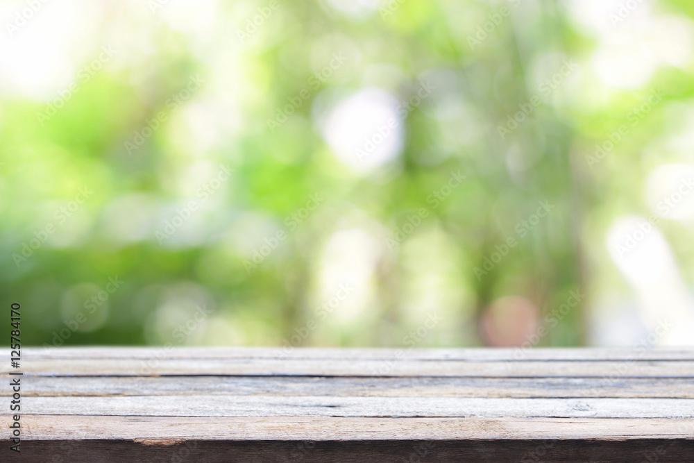 Wooden table at outdoor Wooden table at outdoor