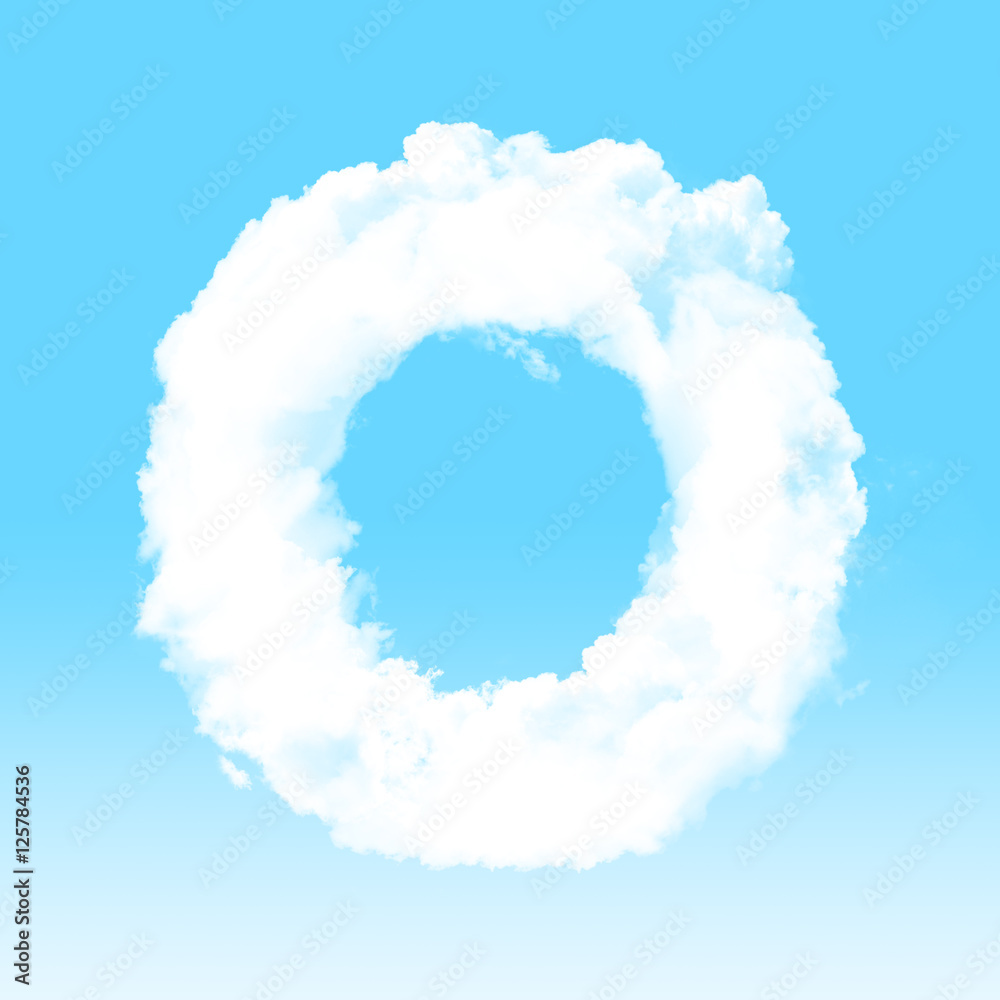 alphabet font cloudy