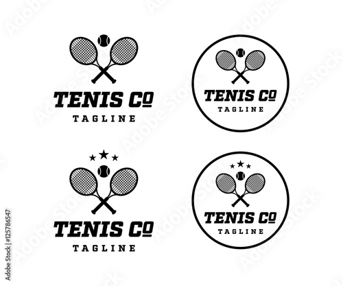 Vintage Circle Tennis Ball Logo