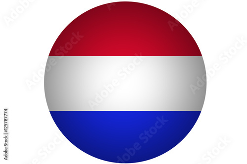 3D Netherlands flag ,Netherlands national flag illustration symbol.