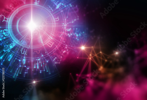 Astrology and alchemy sign background illustration