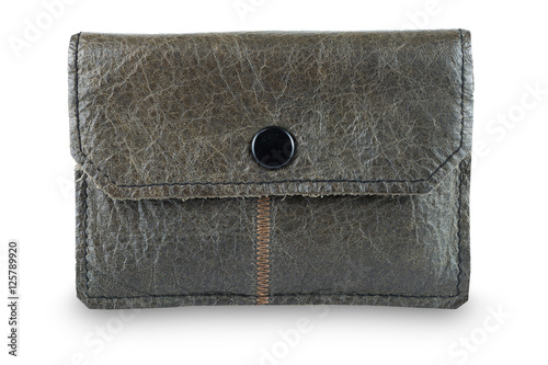 Close-up coin purse isolated on white background