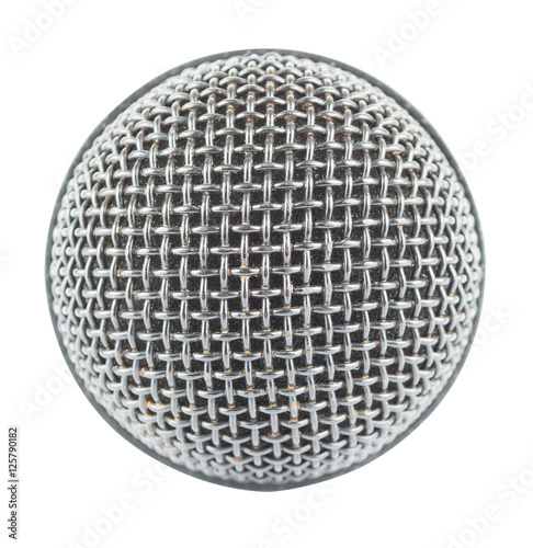 Close-up microphone isolated on white background © pleewiew