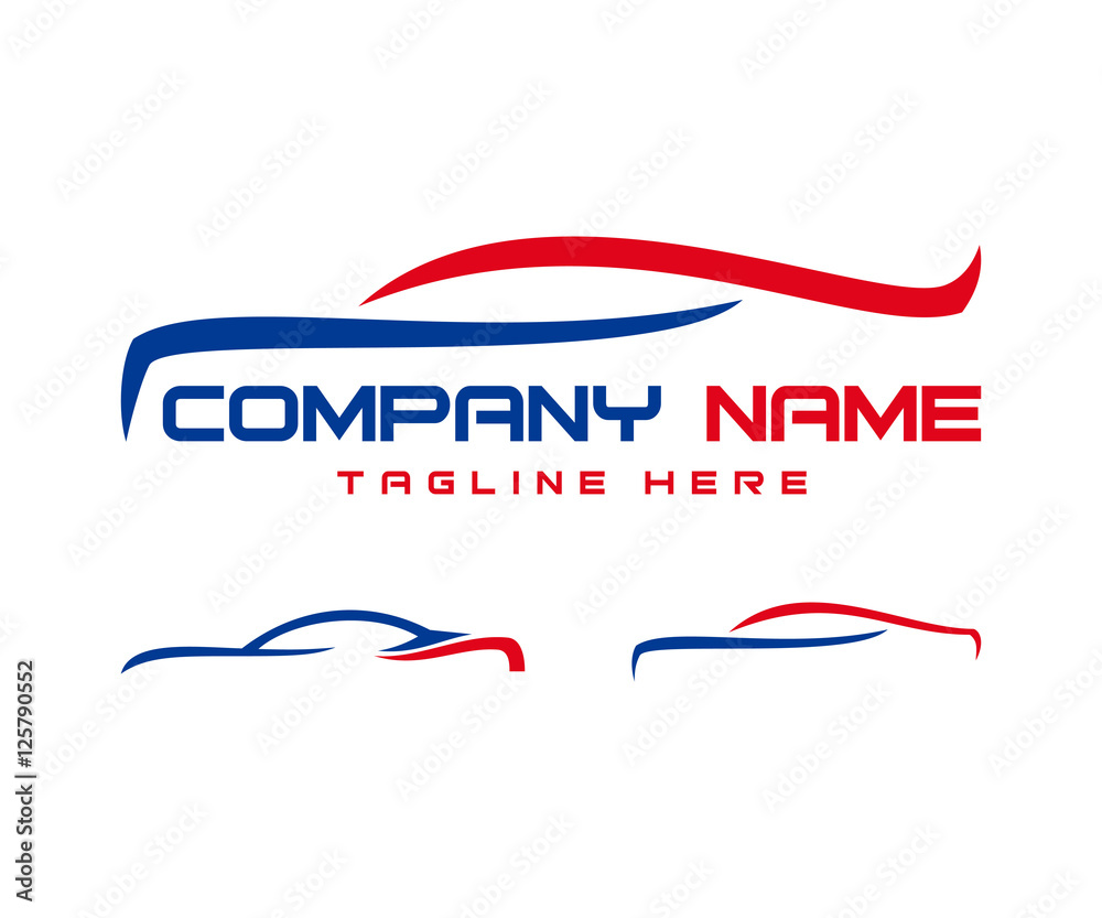 Simple Line Car Machinery Logo Design