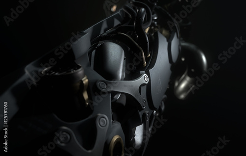 Fotografie 3D rendering science fiction cryopod  close-up