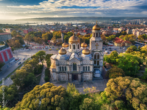 The Cathedral of the Assumption in Varna, Aerial view photo