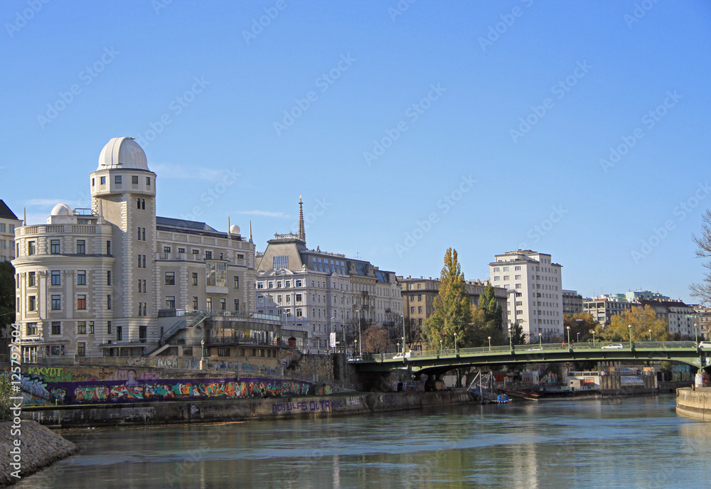 riverside in Vienna, the capital of Austria