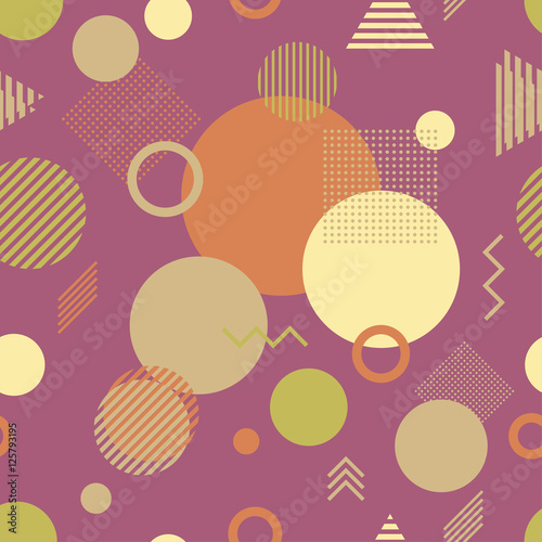 Seamless vector background with abstract geometric pattern. Trendy geometric elements. Print. Repeating background. Cloth design, wallpaper.