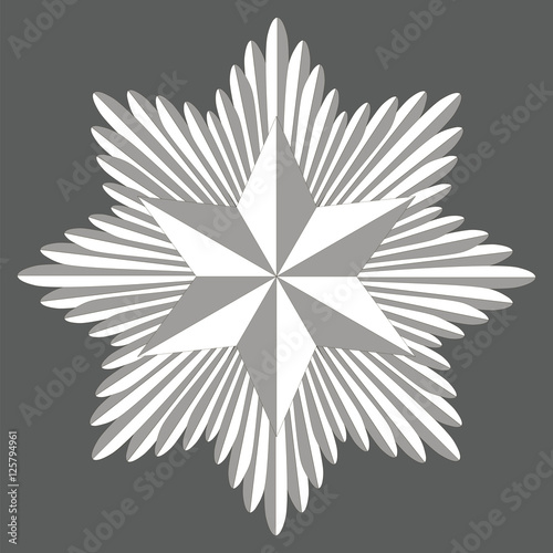 cockade with a hexagonal st...