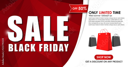 Design of web banner for sales on Black Friday