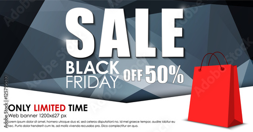 Design of web banner for sales on Black Friday