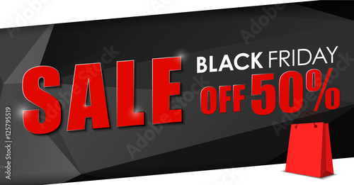 Design of web banner for sales on Black Friday