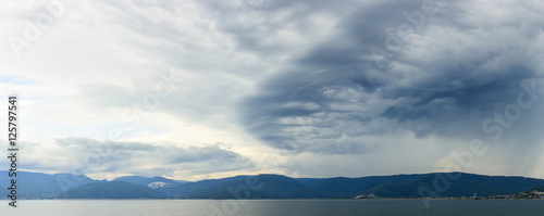 Stormy clouds over Lake Baikal, Russia