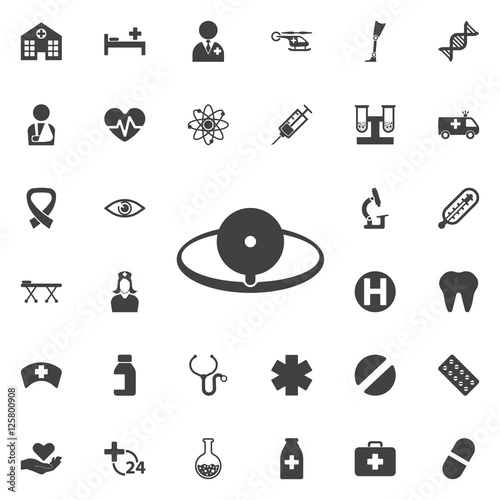 Medical mirror icon.