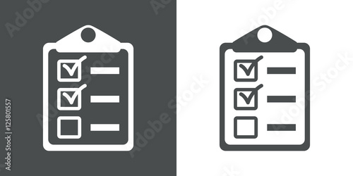 Icono plano clipboard gris