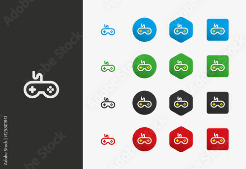 Game controller icon variations