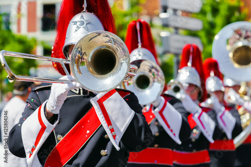 Canvastavla Concert band or windband performing during event..