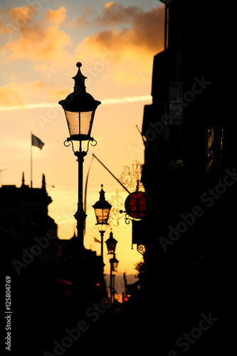 Canvas Print sunset in copenhagen