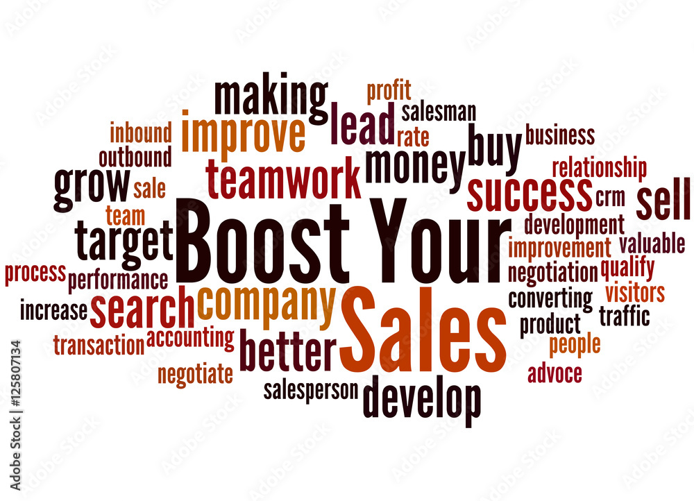 Boost Your Sales, word cloud concept